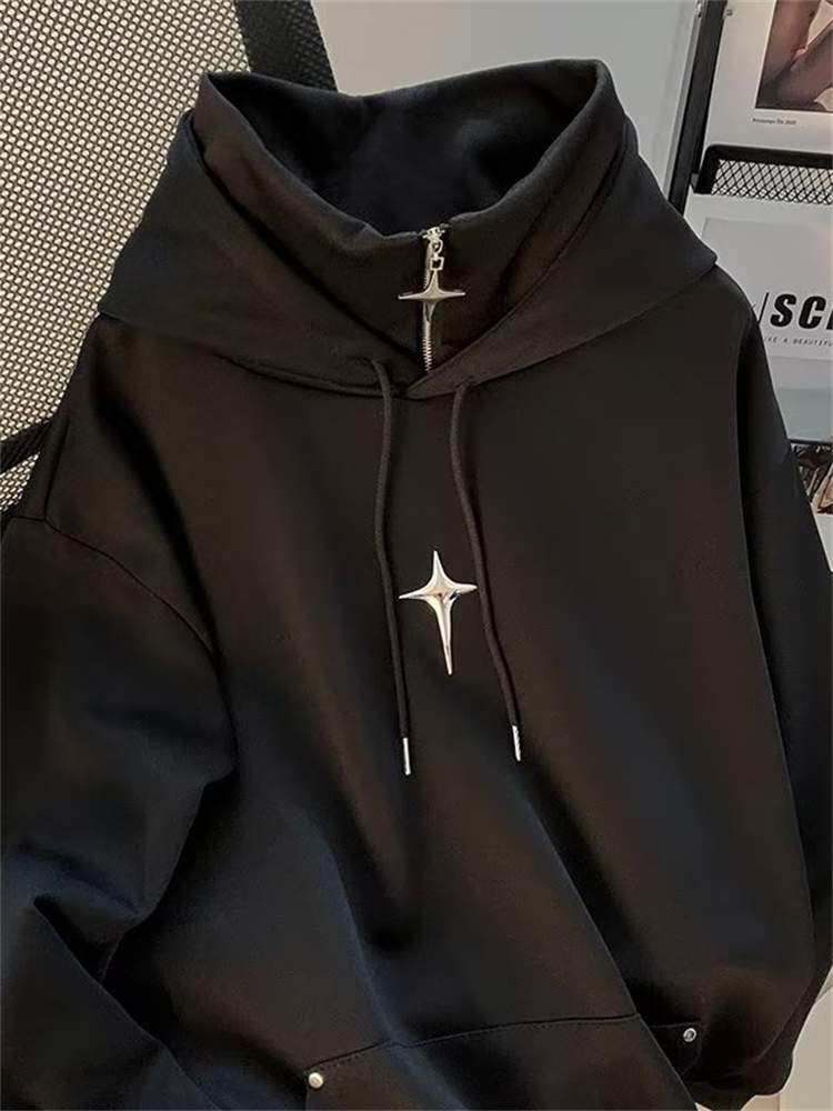 Streetwear Brand Hoodies - Felpa con Cappuccio a Collo Alto