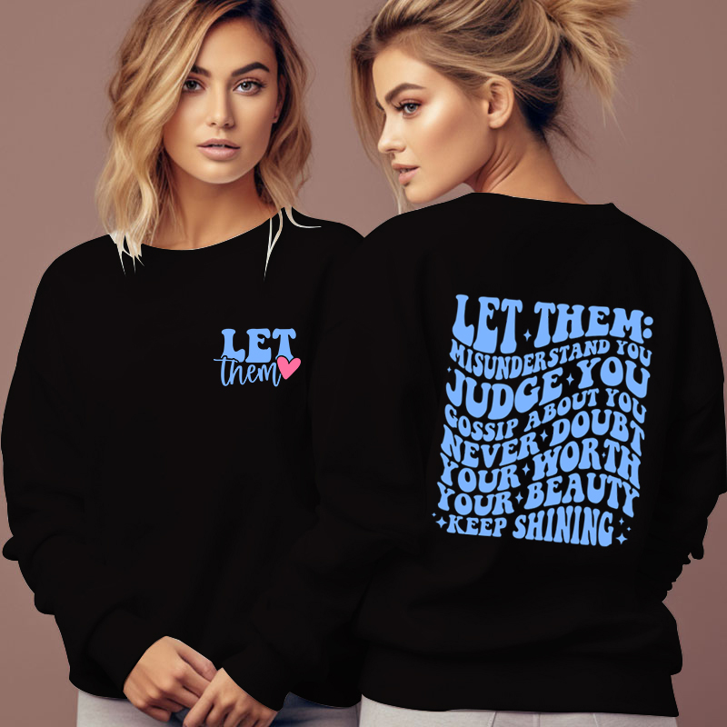 Streetwear Brand Hoodies - Trendy LET Them Brand felpa donna