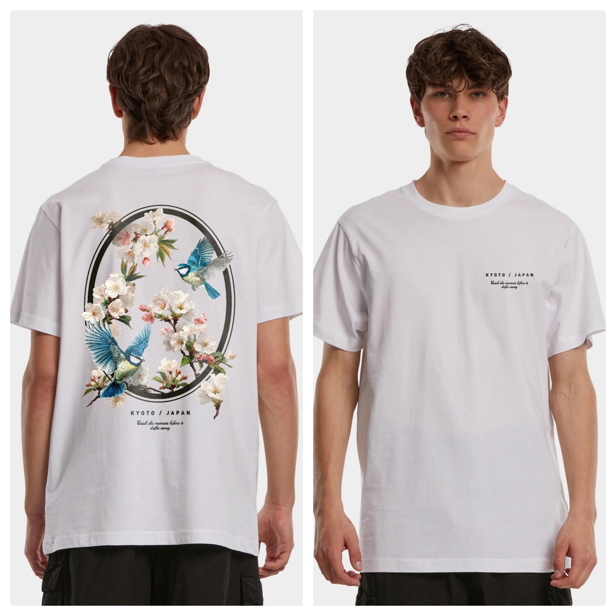 Streetwear Brand Japan - KYOTO JAPAN BIRDS AND FLOWERS T-shirt