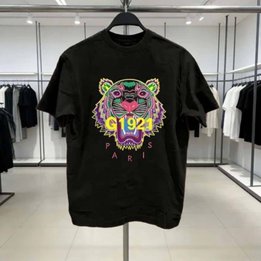 Streetwear Brand Shirts - T-shirt con stampa testa di leone