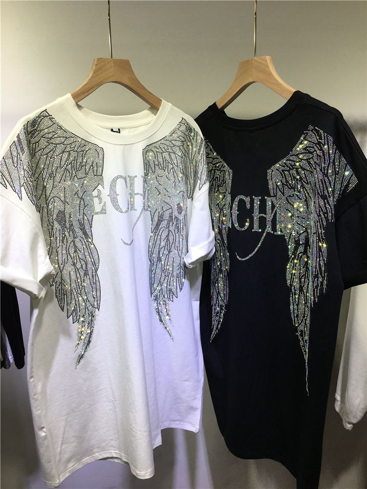 L-4XL Oversize strass Angel Wi - Streetwear Brand Shirts recensione e prezzo